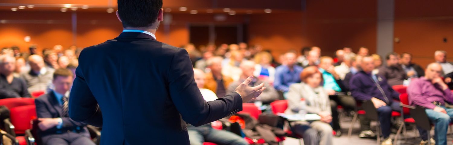 Speaker at Business Conference and Presentation. Audience at the conference hall.